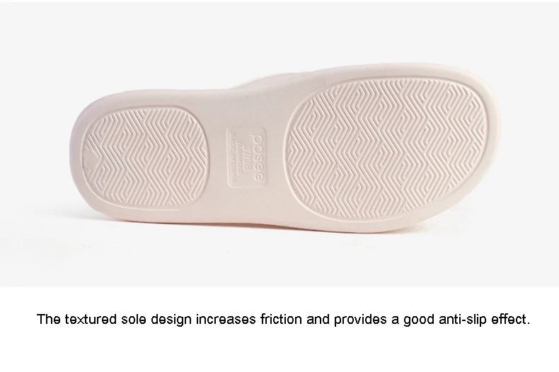 Шлепанцы POSEE женские Нескользящие для дома и душа летние сандалии в полоску всей