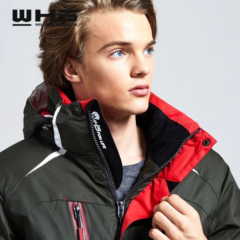 WHS Мужская куртка ветрозащитная теплая водонепроницаемая для сноуборда зимы|ski