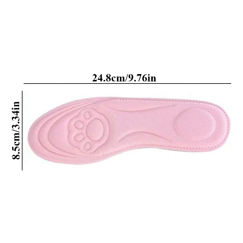 

1 Pair 4D Deodorant Massage Insole Comfort Breathable Women Fashion Massage High-heeled Shoes Insoles Solid Memory Foam Insoles