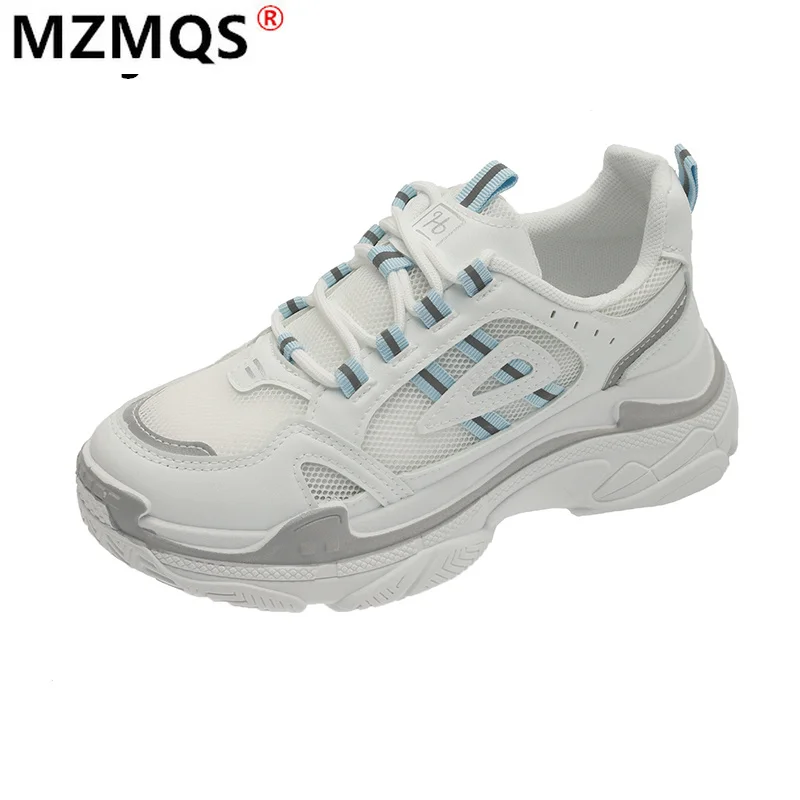 

Women's Chunky Sneakers 2021 Fashion Platform Vulcanize Shoes Mesh Breathable Casual Walking Shoes for Woman Zapatos Mujer