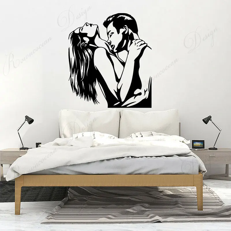 

Sexy Lover Wall Stickers Vinyl Modern Home Decoration Room Bedroom Wall Decals Removable Self-adhesive Murals Wallpaper 4233