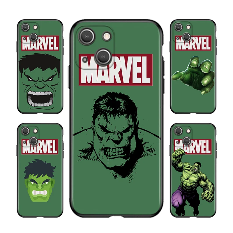

Marvel The Incredible Hulk For Apple iPhone 13 12 11 mini 8 7 6S 6 5 5S XS XR X SE 2020 Pro Max Plus Black Soft Phone Case