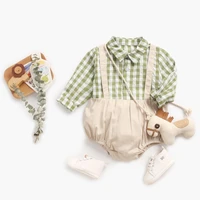 sanlutoz newborn baby boy plaid bodysuits fashion long sleeve baby clothes casual cotton toddler boys clothing