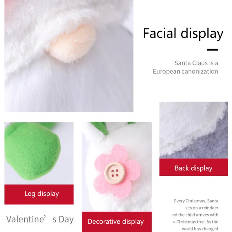 

2Pcs Easter Rabbit Ornament Easter Gnomes Gonk Ornaments,Faceless Easter Bunny Doll,Easter Bunny Gnome Decoration