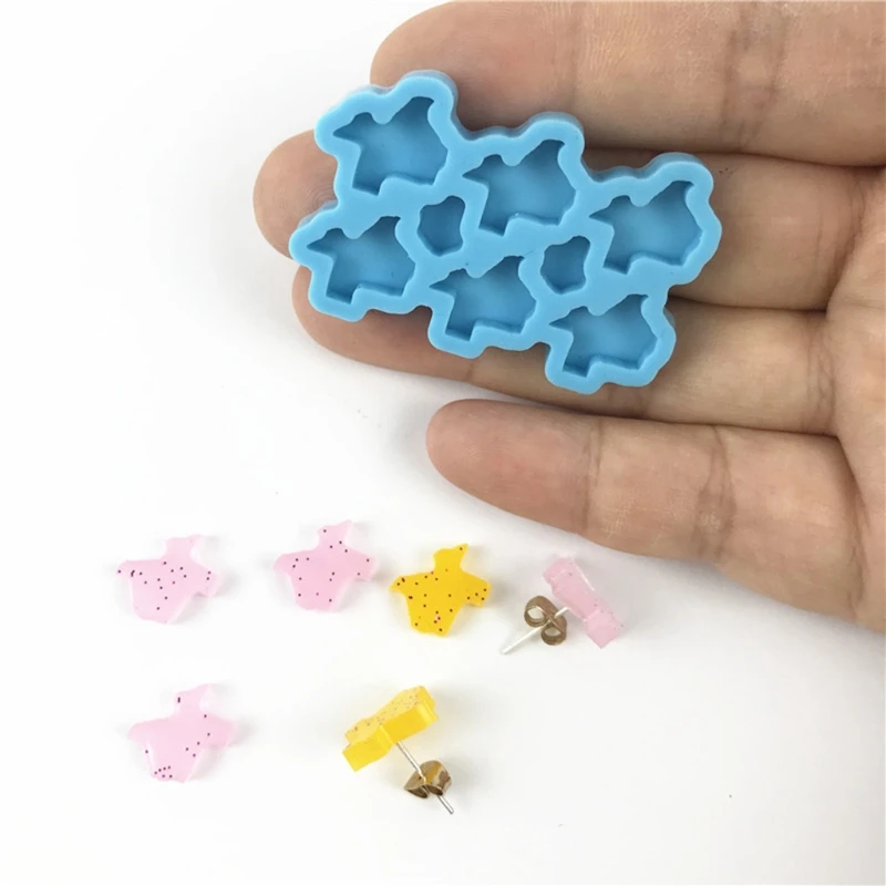 

2 Pcs/Set Crystal Epoxy Resin Mold Earring Pendant Silicone Mould DIY Craft Mold