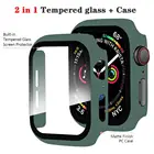 Защитный чехол с полным покрытием для экрана, бампер, Жесткий Чехол для Apple Watch Series 6, защитная пленка из закаленного стекла для iWatch 6, аксессуары