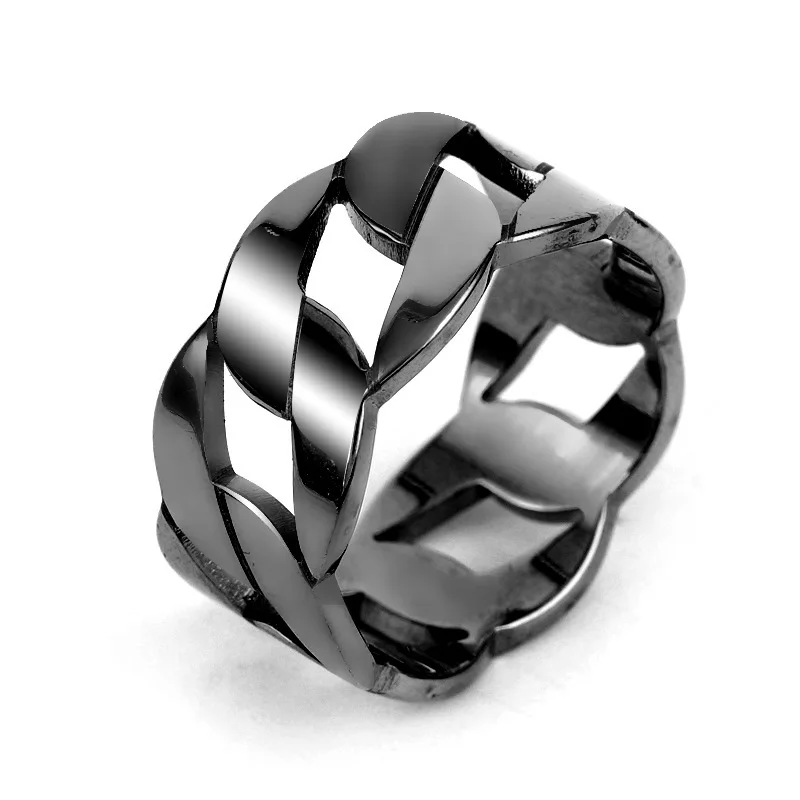 

Hollowed Chain Rings For Men Party Hyperbole Punk Gothic Men Ring Valentine Wholesale Lots Bulk