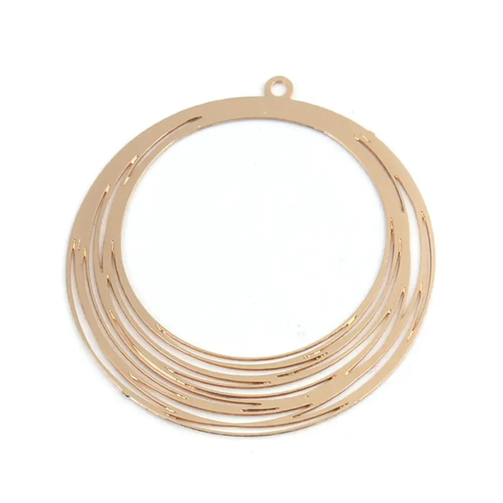 DoreenBeads простые медные бриллиантовые Подвески золотого цвета круглые полые