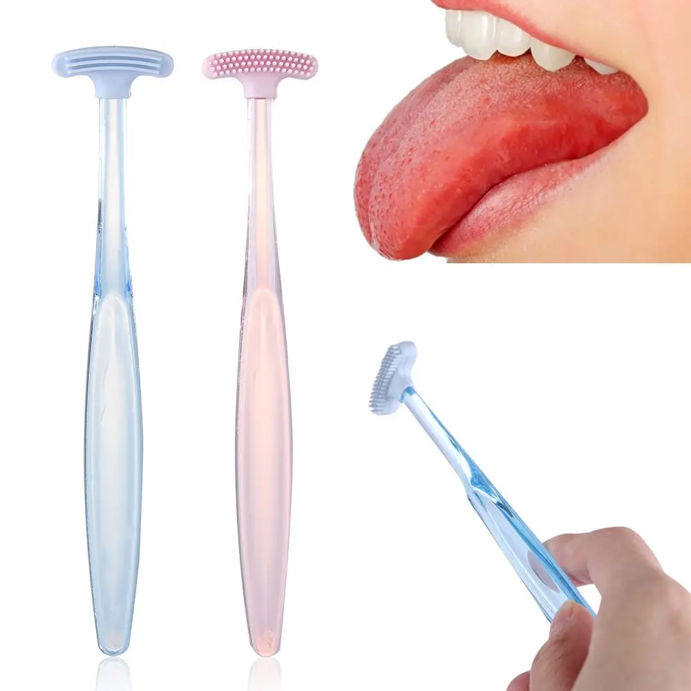 

Fashion Hot Tongue Scraper Silicone Cleaner Bad Breath Brush Oral Clean Dental Care Double sided Soft Useful Health Care Tool