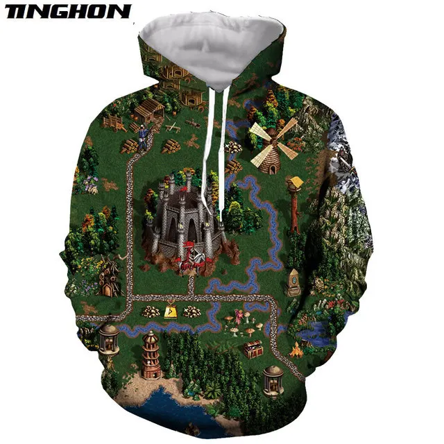 XS-7XL Heroes of May and Magic 3D спортивные костюмы с любым принтом свитшоты + джоггеры брюки