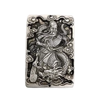 chinese old tibetan silver relief big day buddha amulet pendant feng shui lucky pendant
