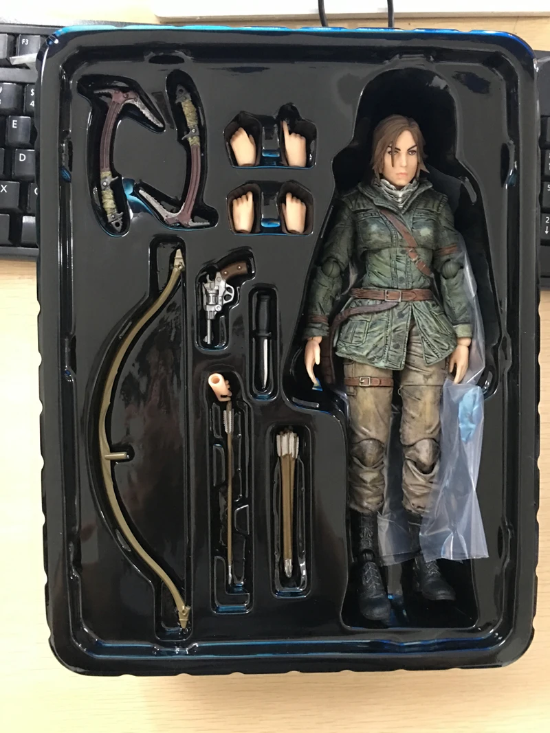 no box The Tomb Raider фигурка Лара Крофт Play Arts Kai Toys 1" 27 см - Цвет: no box