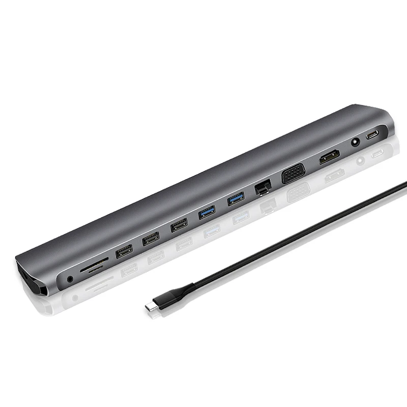USB концентратор AJIUYU Type C на 3 0 HDMI RJ45 VGA|USB-хабы| |