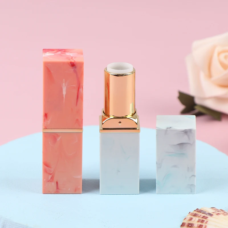 

Marble Pattern Empty Lipstick Bottle Lip Gloss Tube Balm Container Caps Storage