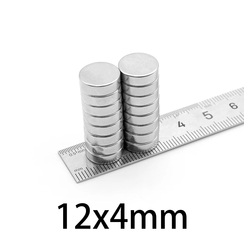 

Магниты неодимовые N35, 12x4 мм, круглые, мощные магниты, 10-100 шт., 12 мм x 4 мм, постоянные NdFeB магниты сильный 12*4 мм