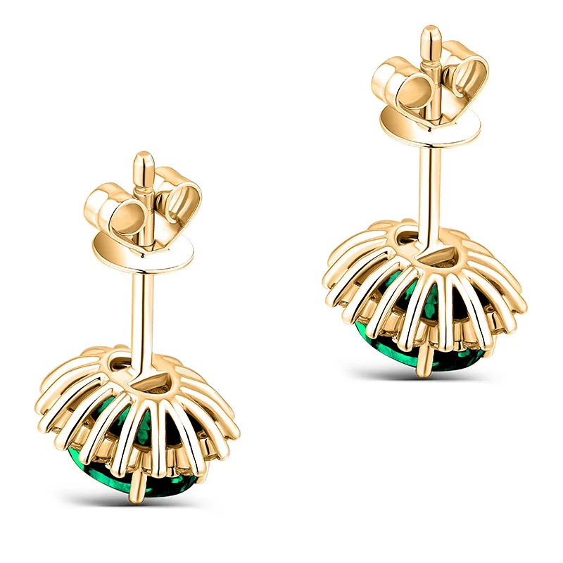 Женские серьги-гвоздики RICKI серьги с изумрудами и бриллиантами роскошные Серьги