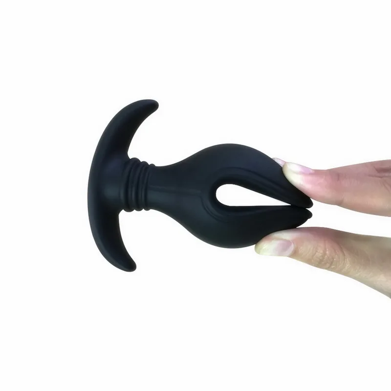 Мягкая силиконовая Анальная пробка с v-образным вырезом игрушка SM открытая