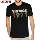 Мужская Винтажная футболка, с принтом в стиле 70-х, с рукавами 1971, большого размера, для дня рождения, шорты в стиле панк-рок