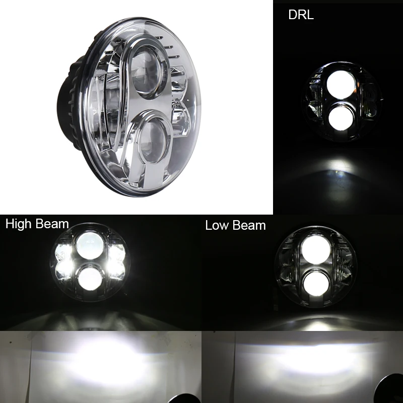 7 дюймовые Автомобильные светодиодные фары 80 Вт белые ДХО для TOYOTA land cruiser prado JEEP