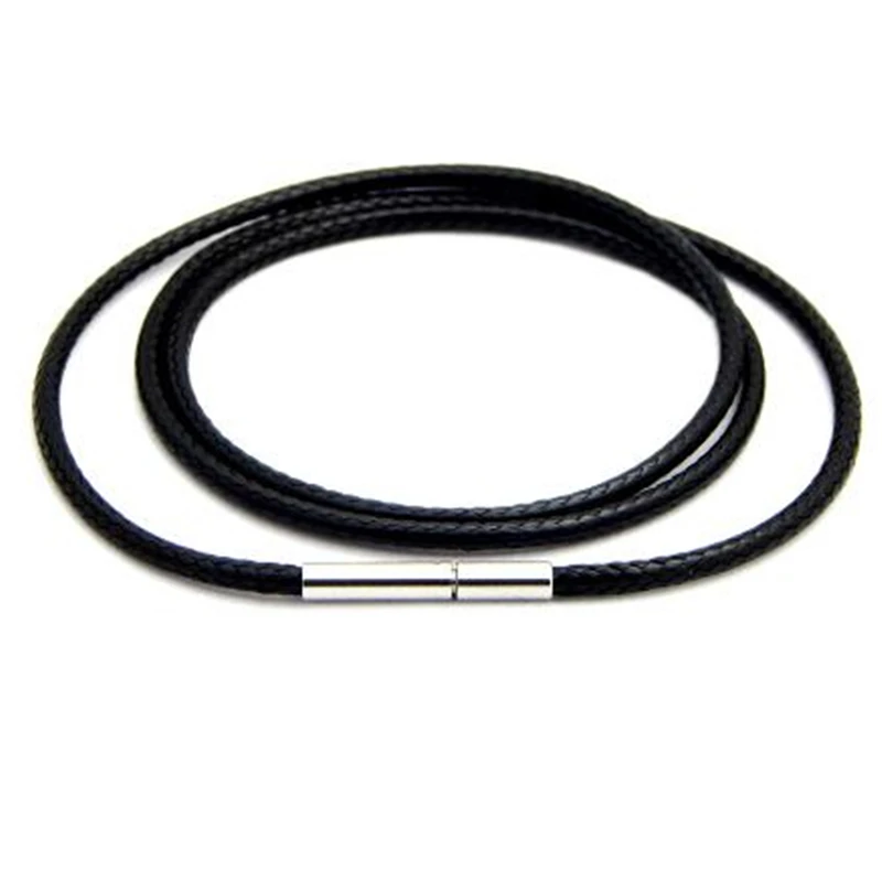 Шнурок для подвески на вощеном шнуре из Нержавеющая сталь соединение-защелка