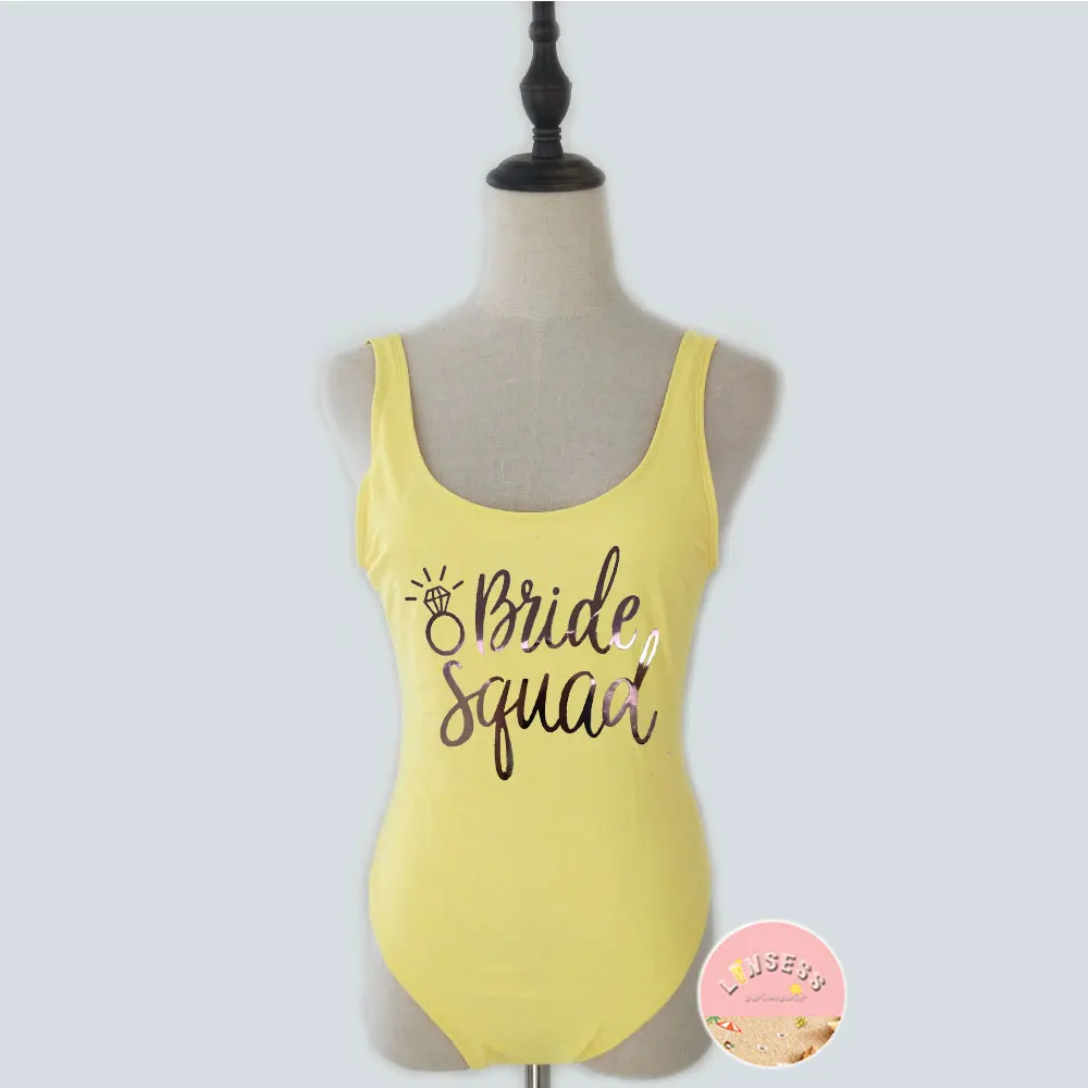 Девичник вечерние отряд &quotневеста&quot фрейлина Цельный купальник Сексуальная