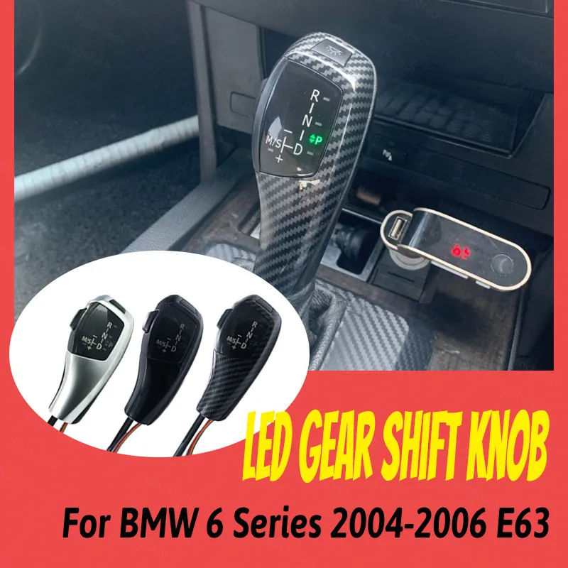 

Shift Handle Replacement F30 Style PU Leather LED Gear Shift Knob for BMW 6 Series 2004-2006 E63 Accessories