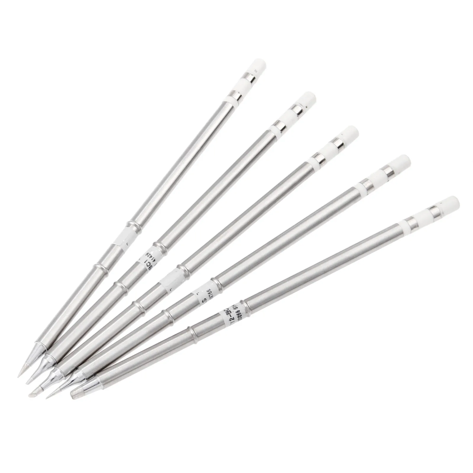 

5pcs/set T12 Solder Iron Tip T12-ILS, T12-BC1, T12-BC2, T12-BC3, T12-BL For HAKKO FX-950, FX-951, FX-952, FM-202, FM-203, FM-204