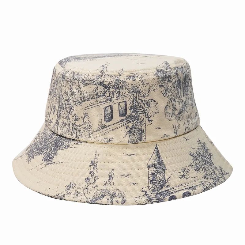 Women Men Animal Print Bucket Hat Floral Printing Fisherman's Hat Basin Hat Hip Hop Outdoor Fisherman Hats