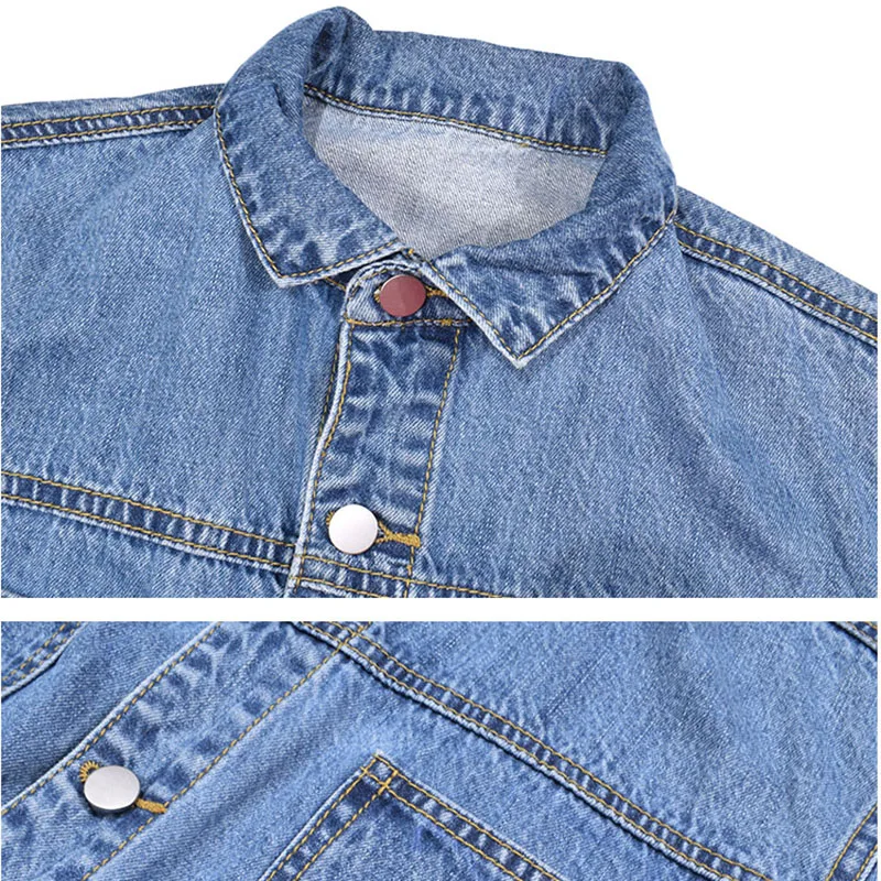 Женский джинсовый комбинезон Синий Свободный в стиле бойфренда весна 2020 |