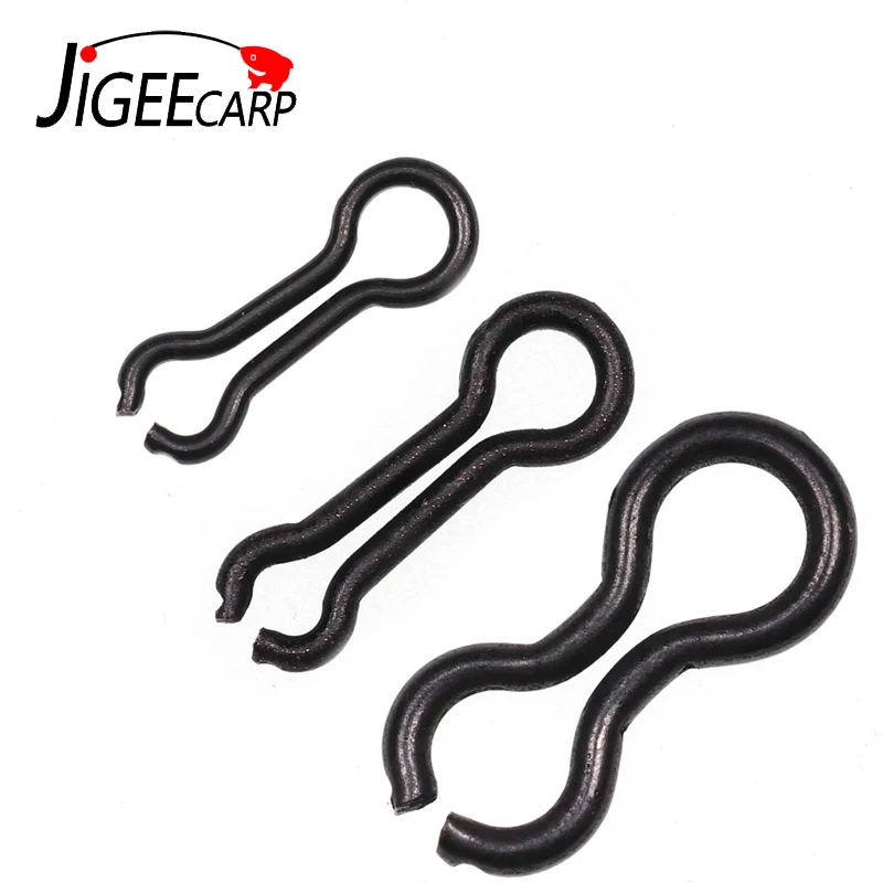 JIGEECARP 50 шт., размеры s, m, l, клеммные снасти для ловли карпа, кольца для ловли карпа, рыболовные снасти для ловли карпа, аксессуары для ловли карпа