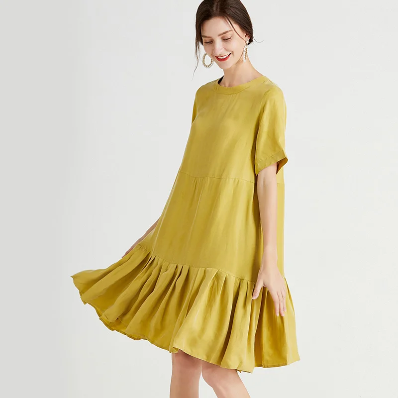 Vestido holgado informal de manga corta para mujer, ropa para fiesta bohemia, trabajo, playa, 4XL, verano, 2021