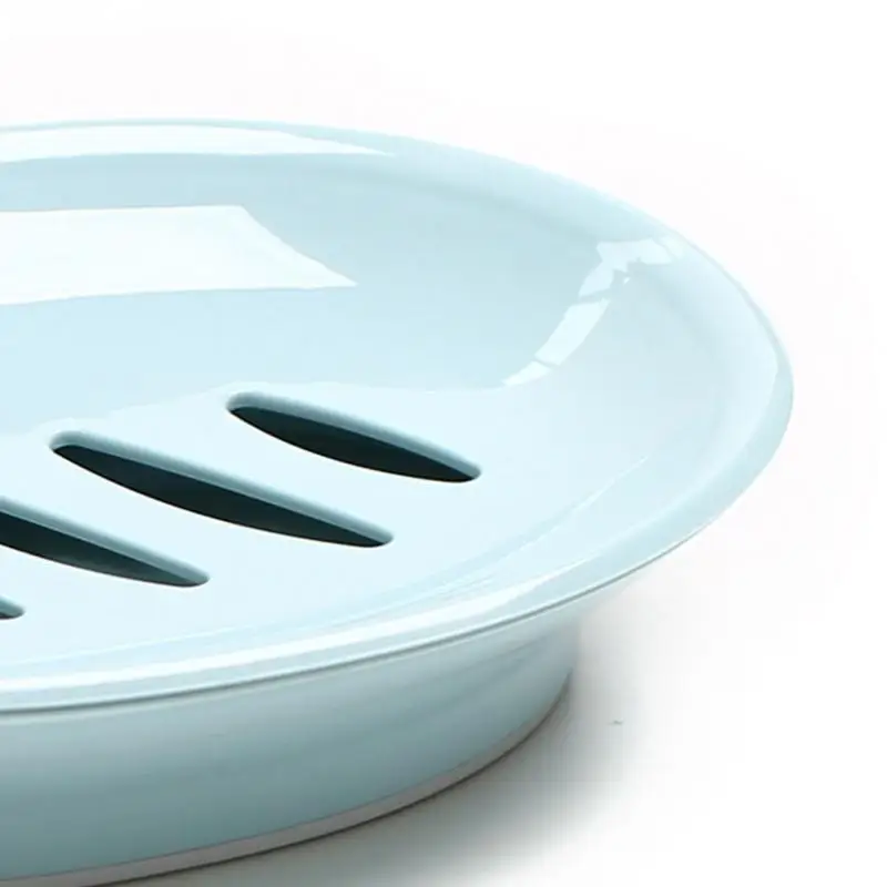 Bathroom Soap Dish Box Simple Design Double Layer Sponge Holder blue | Дом и сад