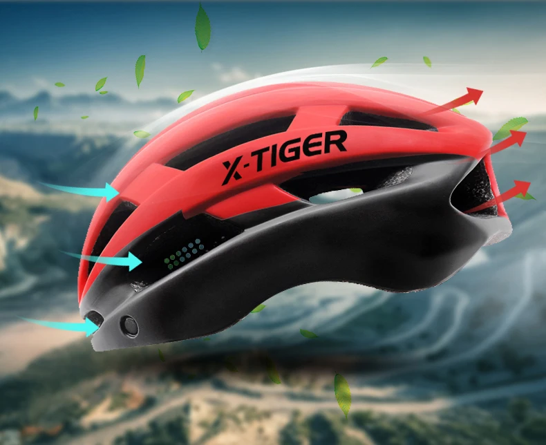 X-TIGER, 3 цвета, велосипедный шлем с ветрозащитными линзами, ультралегкий шлем для горного велосипеда, дорожный MTB велосипедный шлем для мужчин