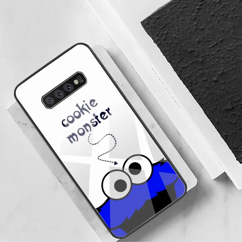 Чехол для телефона с изображением монстра эльмо из закаленного стекла печенья