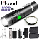 Светодиодный Ультраяркий фонарик XP-L T6 с бусинами, водонепроницаемый фонарик, масштабируемая лампа, 4 режима освещения, многофункциональная зарядка через USB