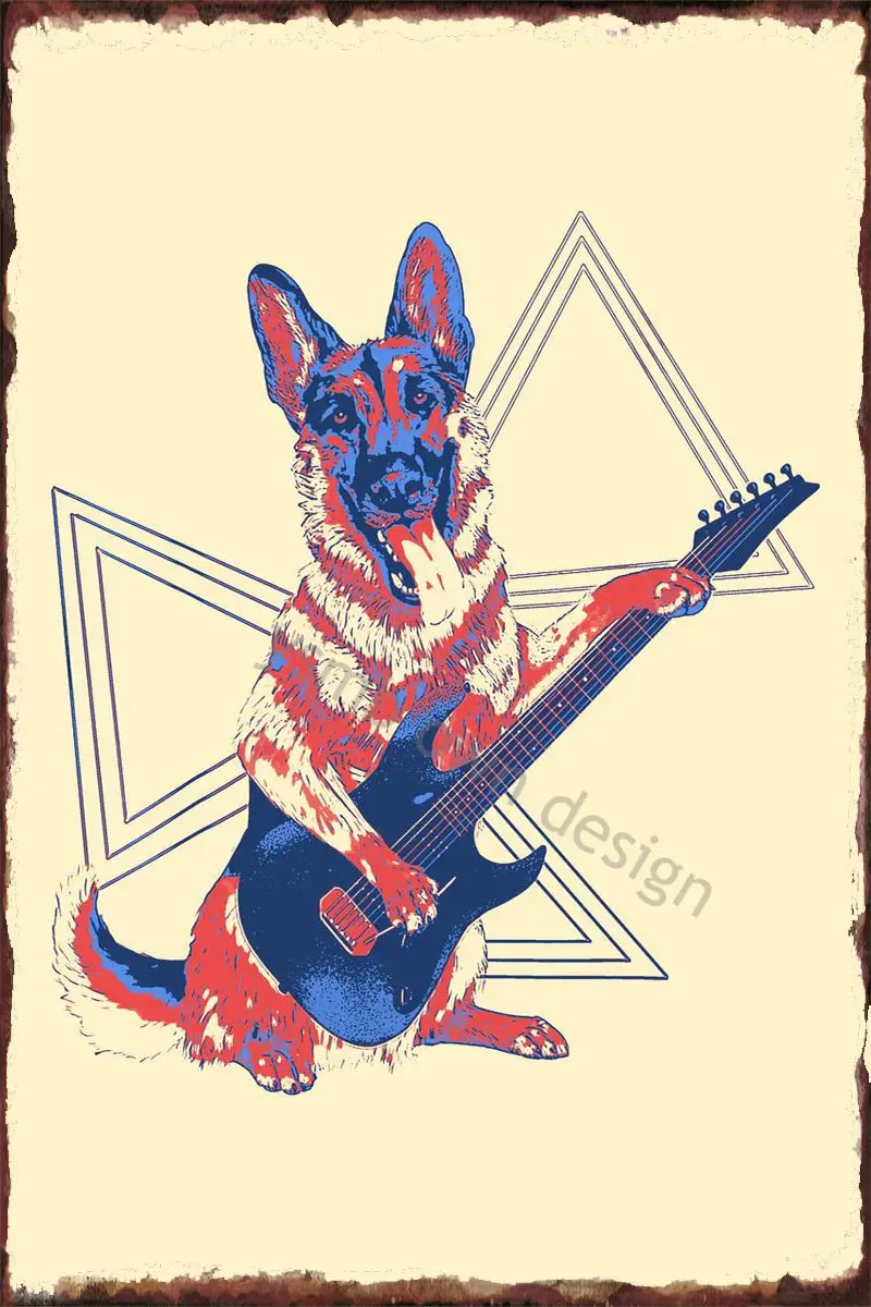 

Оловянная табличка в стиле ретро немецкой овчарки, винтажный металлический знак, декор для стен, комнатное украшение для дома, клуба, мужско...