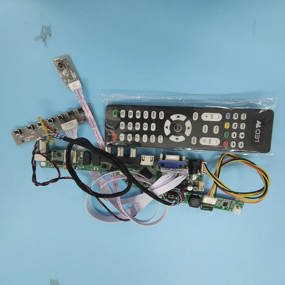 Комплект для CLAA102NA0ACW TV AV USB LCD 30pin 1024X600 VGA HDMI 10 2 &quotDIY CVBS панель экрана Светодиодная