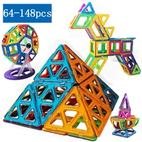 big size magnetic toys 64 148pcs magnets kids blocks educational girl boy construction designer set castle children gift