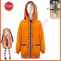 kids anime kakegurui compulsive gambler rune yomozuki cosplay costume runa hoodie jabami yumeko uniform girls boys jacket coat