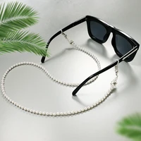 imitation pearls fashion glasses chain wearing neck holding sunglasses cord reading glasses holder accessories