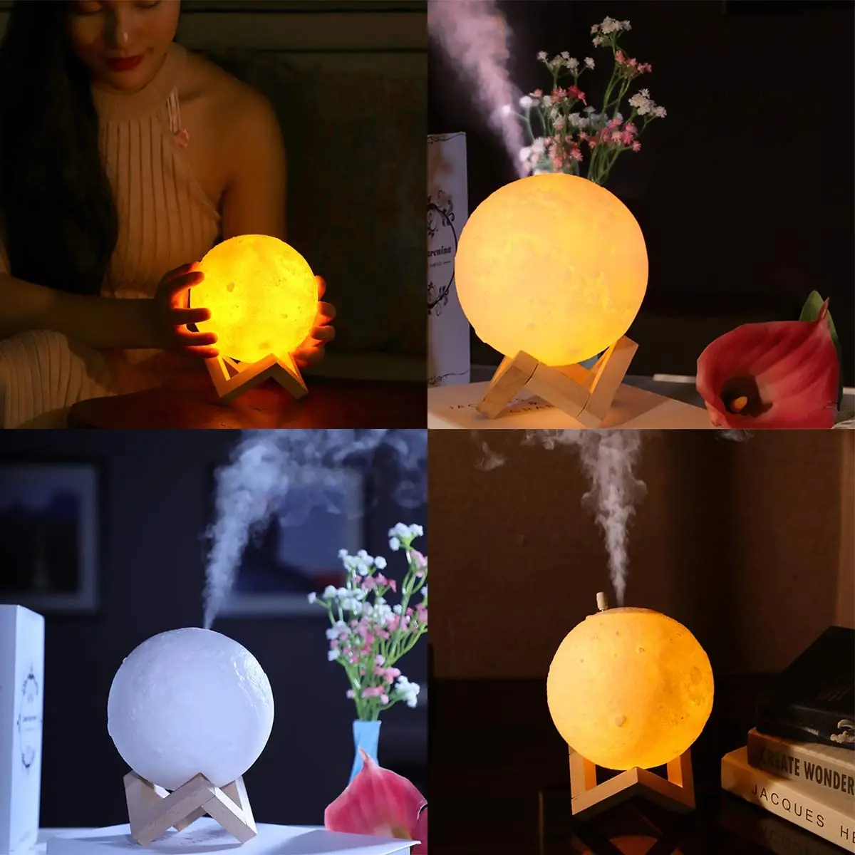 Увлажнитель увлажнитель воздуха с 3 цветами Usb|Новизна освещения| |