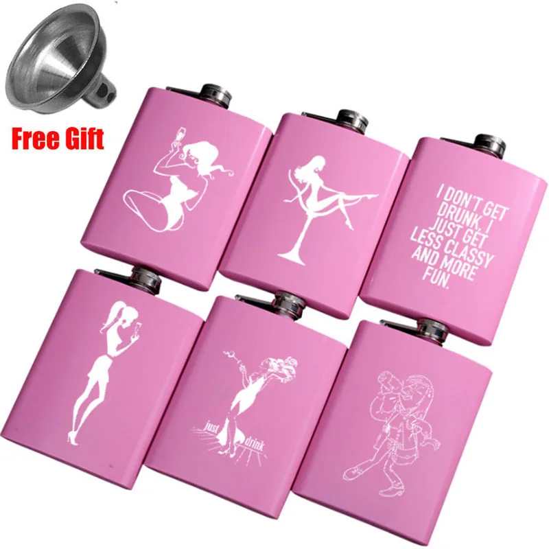 Фляжка с воронкой 8 унций фляжка из нержавеющей стали для спирта карманная