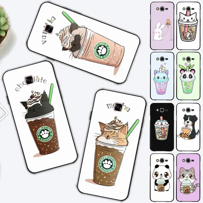 Чехол для телефона TOPLBPCS Ctue с рисунком молочного чая медведя Boba Samsung J4 plus J2prime J5 J6 2016