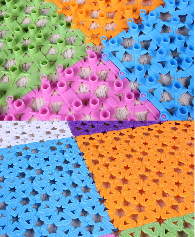 Новый многоцветной практичный приятный пластиковый нескользящий коврик для