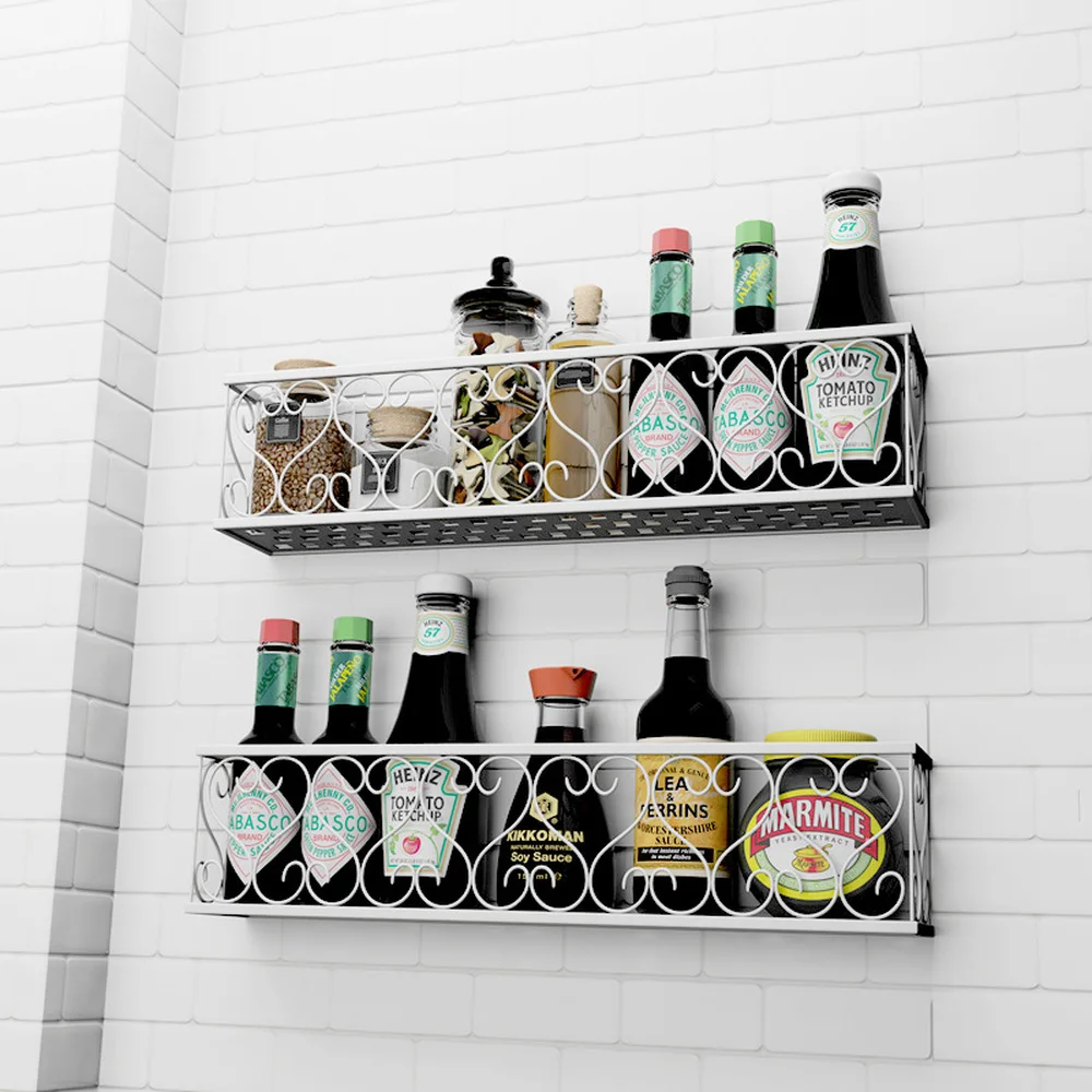 Стеллаж кухонный настенный для специй 1 упаковка|Настенные кухонные стеллажи| |