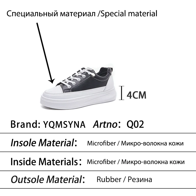 

YQMSYNA Fashion Women Shoes Casual Spring/Autumn Lace-up Round Toe Thick Bottom Sports Shoes Non-slip Mixed Colors Sneakers Q02