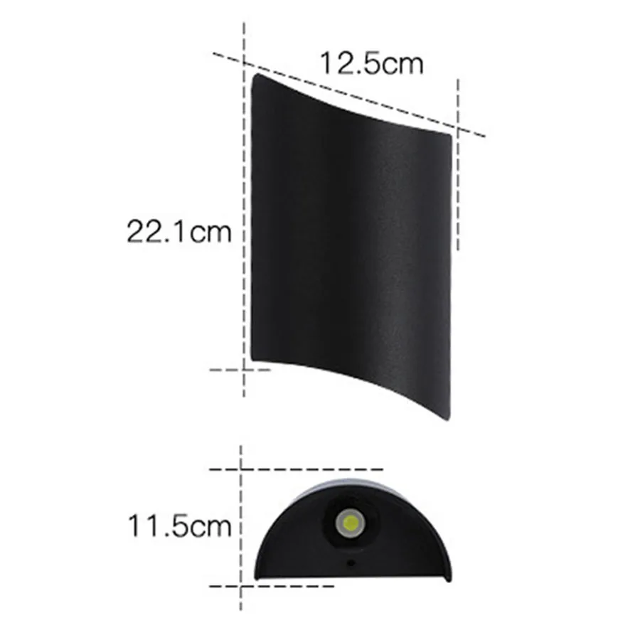 

10W Led Wall Sconce Waterproof Porch Light Modern Outdoor Garden Aisle Up and Down Wall Lamp Villa Courtyard Exterior Wall Light