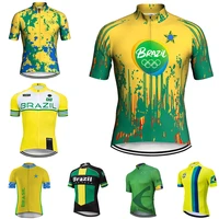 7 style brazil pro team cycling jersey mtb short shirt wear bicycle maillot ciclismo jacket motocross breathable bike summer top
