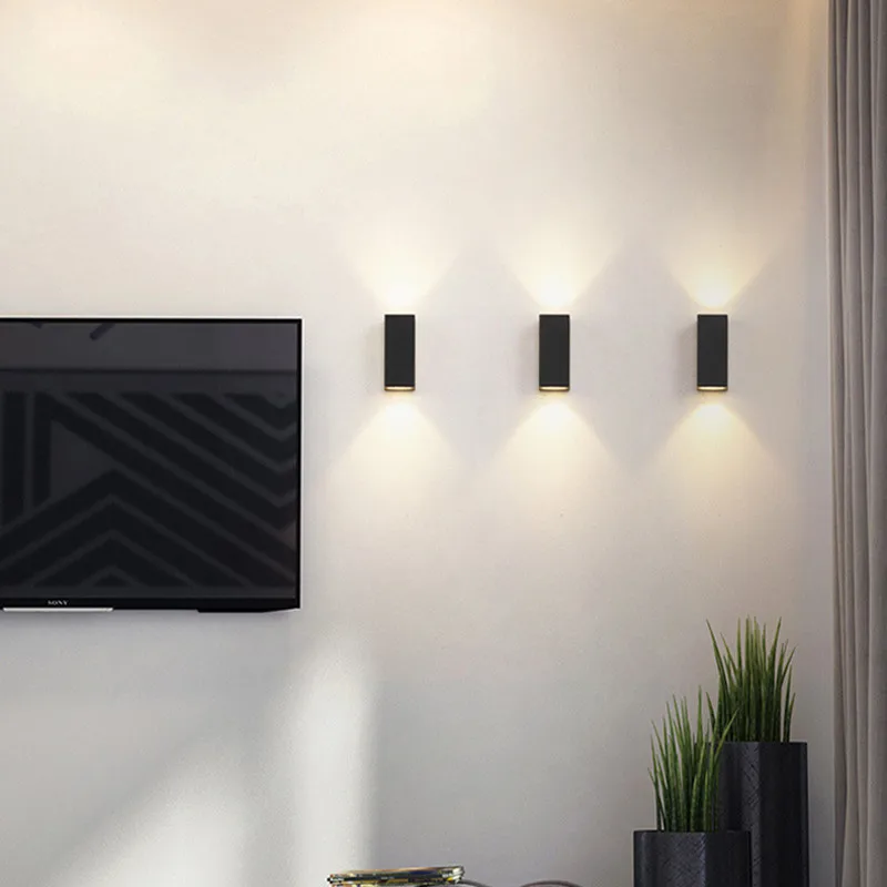 

IP65 Waterproof Indoor Outdoor Led Wall Lights Up Down Led Wall Lamp Surface Mounted Cube Garden Porch Bedroom Light