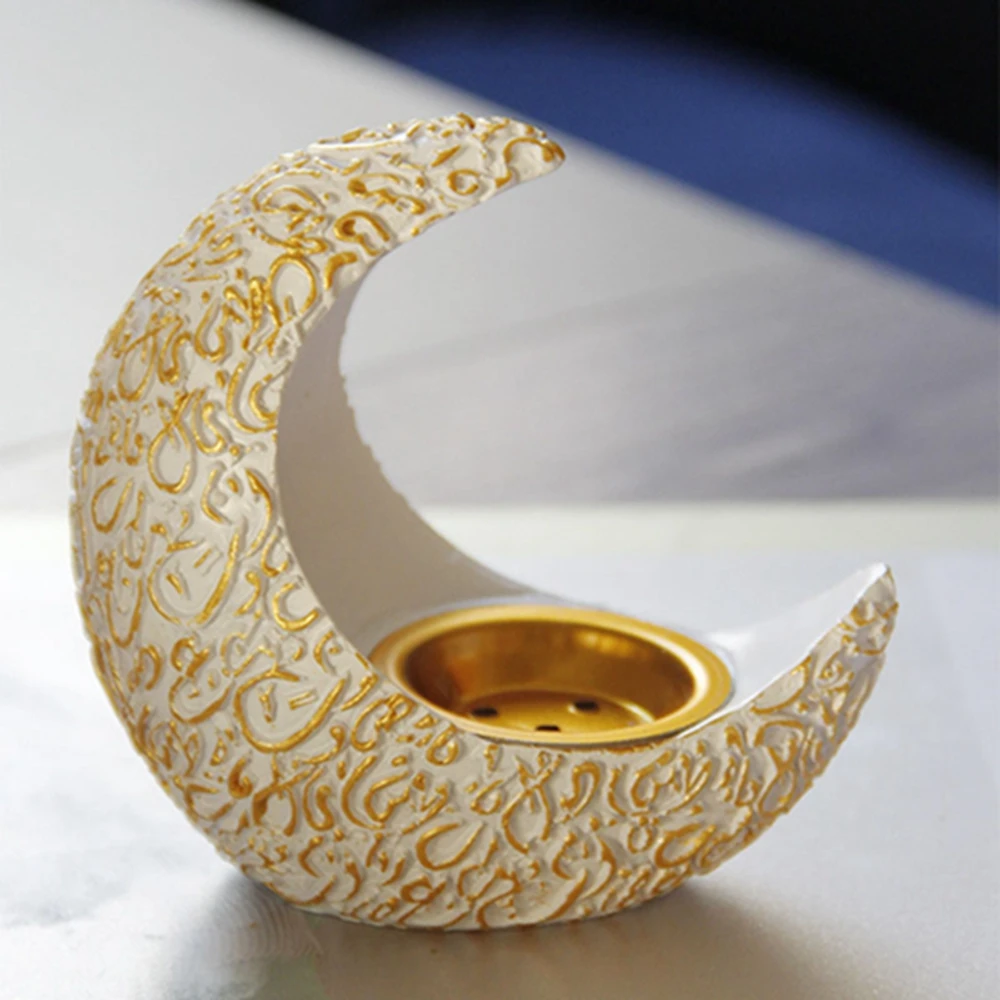 

Incense Burner Arabic Holder Resin Material Home Decor Moon Design Muslim Incense Burner